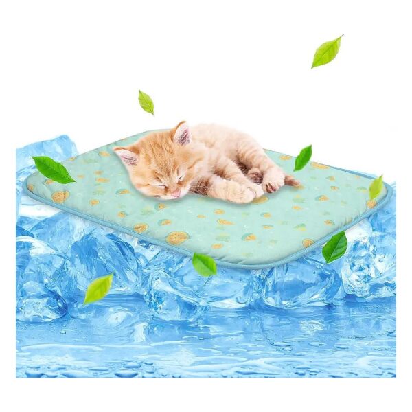 Cooling Pet Cooling Mat for Small Pets Green Fruit Color Nylon Material