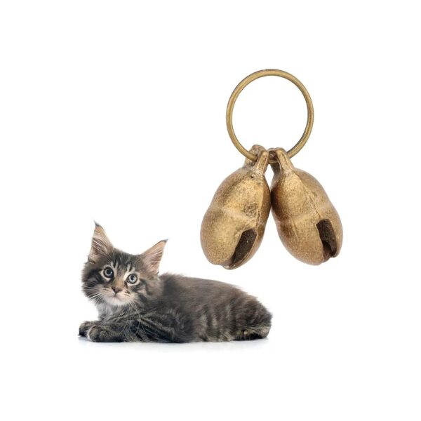 Copper Small Pet Bell for Cats and Little Dogs Anti-Theft Noise Maker 4PCS