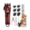 Cordless Dog Clippers with Real-Time Power Indicator, 5 Gears, and Long-Lasting Battery