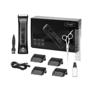 Cordless Dog Grooming Kit with 2-Speed Clippers for Thick Coat Pet Hair