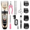 Cordless Professional Pet Grooming Clippers for Dogs Cats Horses with Comb Guides