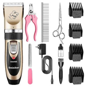 Cordless Professional Pet Grooming Clippers for Dogs Cats Horses with Comb Guides