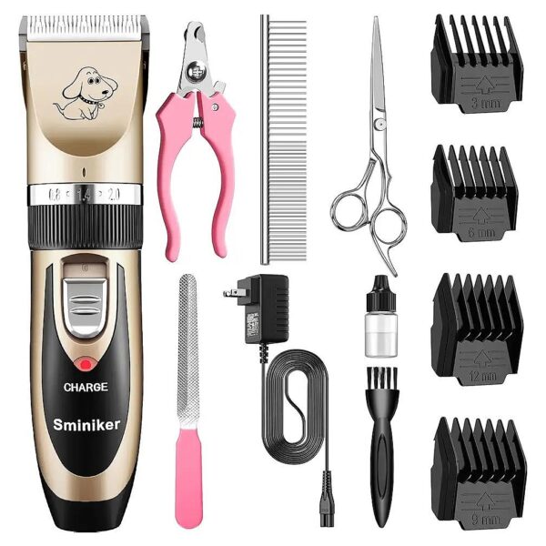 Cordless Professional Pet Grooming Clippers for Dogs Cats Horses with Comb Guides