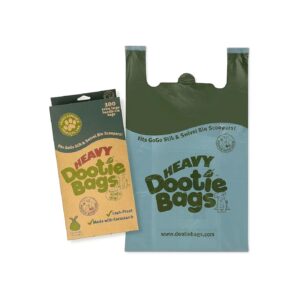 Cornstarch Bags for Dog Poop, Cat Litter, and Diapers with Easy Tie Handles