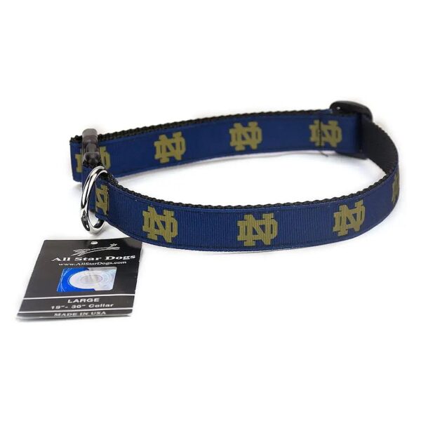 Corralable Contemporary Notre Dame Ribbon Dog Collar for Smaller Breeds