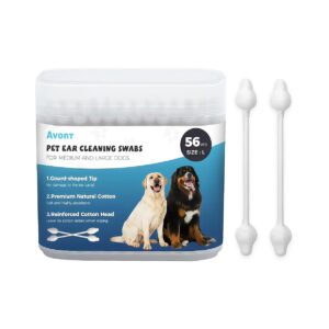 Cotton Ear Cleaning Swabs for Small Medium Small Large Dogs Cats - Double-Sided Pattern