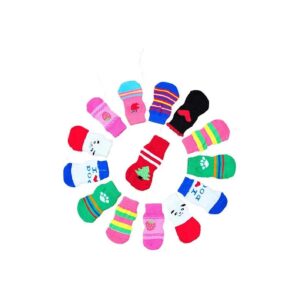 Cotton Paw Protectors for Pets with Random Colors and Medium Size Options