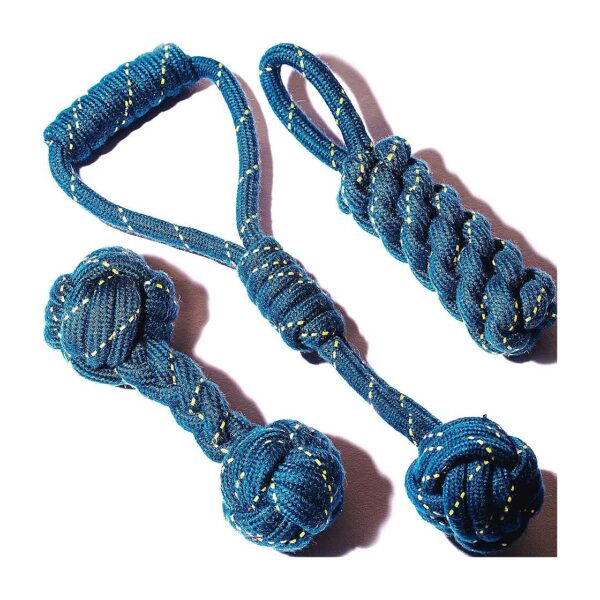 Cotton Poly Mix Dog Rope Chew Toy, Teething Chew Tug Toy for Small to Large Dogs