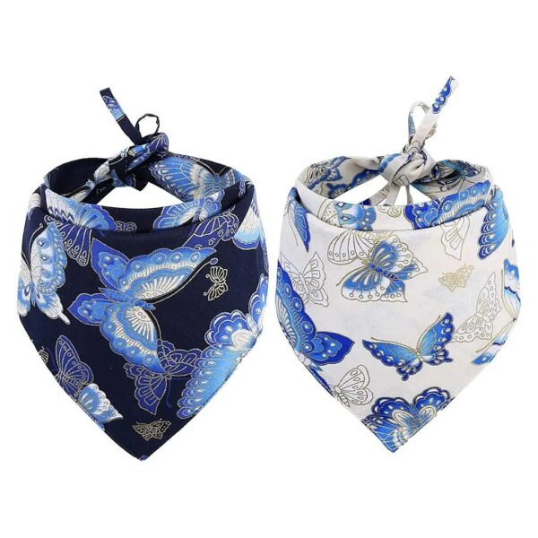 Cotton Reversible Triangle Bandanas for Dog and Cat Accessories