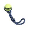 Cotton Rope and Rubber Tuff Ball Dog Toy for Tug-of-War and Dental Health