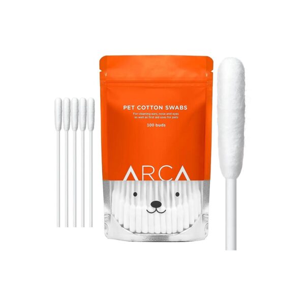 Cotton Swabs for Pet Care, Long Cotton Swabs for Dog Ear Cleaning, Soft Absorbent Heads