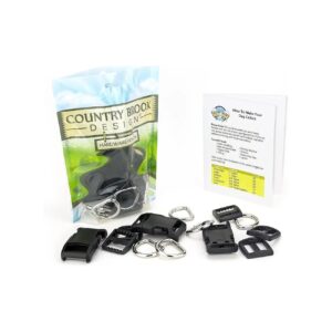 Country Brook Design 5/8 Inch Dog Collar Hardware Kit with Buckles and D-Rings