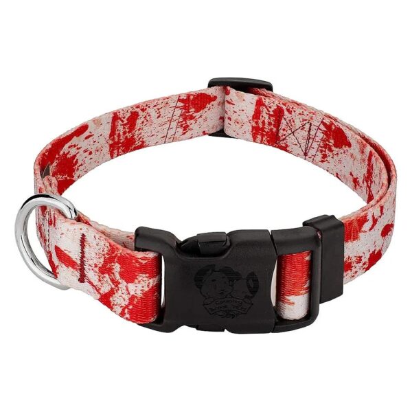 Country Brook Petz Blood Spatter Dog Collar for Halloween Collection