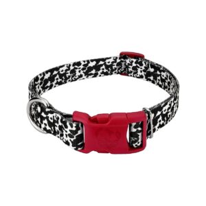 Country Style Dog Collar with Crisp Dairy Cow Animal Print