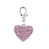 Couture Bling Jewelry Heart Pendant Charm for Pet Accessories with Nickel Plating