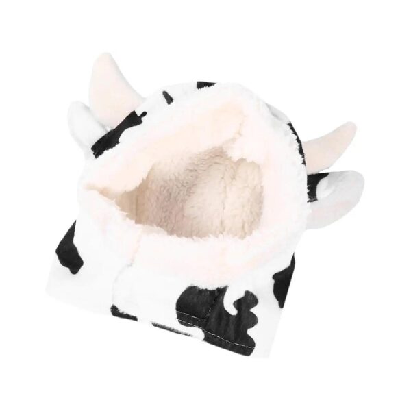 Cow Hat Pet Costume Plush 16x15cm Soft and Comforting Dog Cat Headband