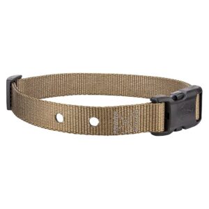 Coyote Tan Adjustable Nylon Collar for Dog Fences and Receivers, Soft and Silky Material