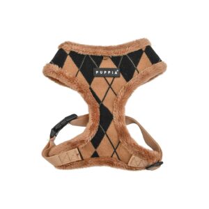 Cozy Beige Small Solid Pattern Dog Harness with Chest Buckle