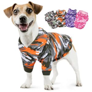 Cozy Camo Dog Hoodie Coat with Pocket and Leash Hole for Small Medium and Large Dogs