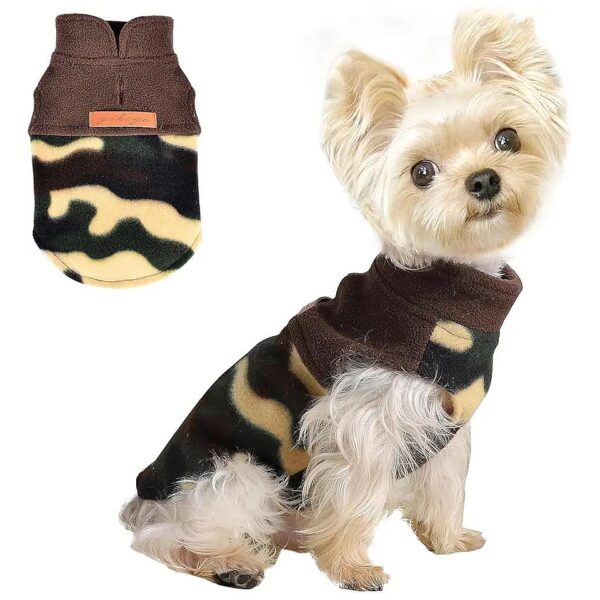 Cozy Camouflage Small Dog Sweater for Small Dogs with Breathable and Durable Fabric