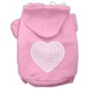 Cozy Chevron Heart Screen Print Dog Pet Hoodies for New Year Celebration