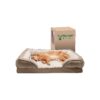 Cozy Cooling Gel Dog Bed with Plush Faux Fur and Micro Velvet for Large Dogs