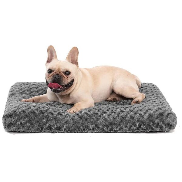 Cozy Dog Crate Bed for Large Breed Dogs with Durable Polyester Material Dark Grey 35x23