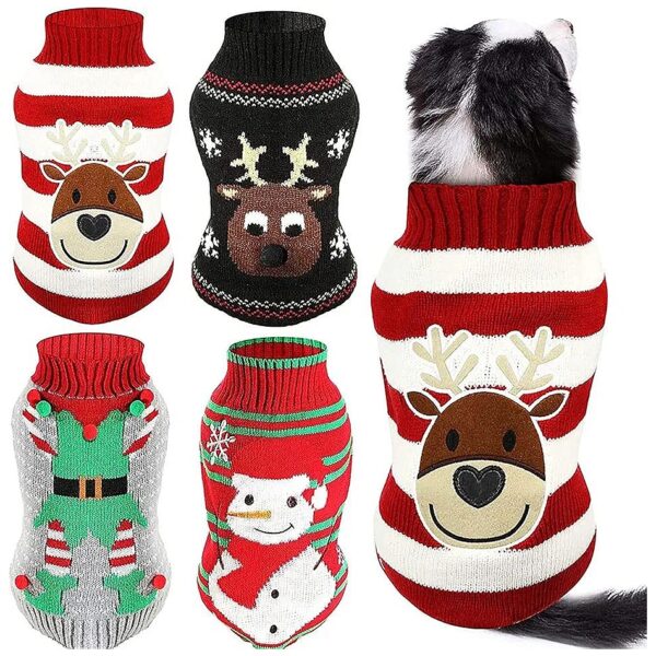 Cozy Dog Sweaters - 4 Pieces Of Winter Knitwear For Small Medium Size Dogs And Cats