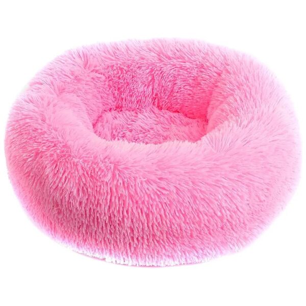 Cozy Donut Dog Bed and Faux Fur Cat Bed for Small and Medium Pets