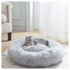 Cozy Faux Fur Cat Bed with Non-Slip Bottom for Cats and Small Dogs up to 35 lbs