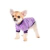 Cozy Fleece Dog Sweater for Small Dogs and Cats, Purple, XX-Small Size, Casual Stylish