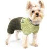 Cozy Green Dog Jumpsuit with Legs for Medium Small Dog Pajamas Winter Clothing