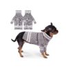 Cozy Grey Dog Sweater for Small Dogs with Size S Fits 5" Chest 5" Back