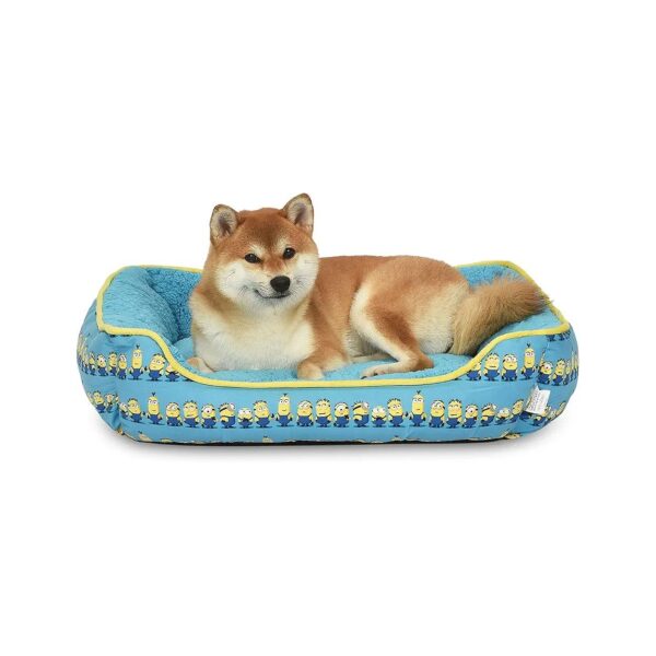 Cozy Minions Dog Bed with Minions in a Row Design