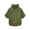 Cozy Pet Apparel - Green Medium Sherpa Dog Sweater for Small Breeds like Pug and Shih Tzu