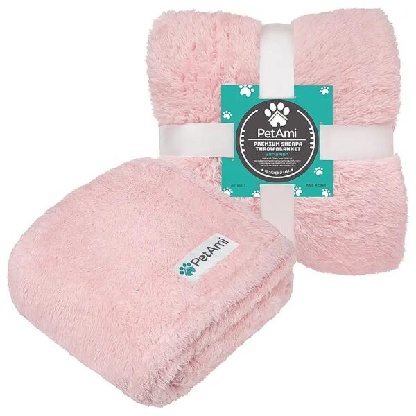 Cozy Pet Blanket for Medium Size Dogs - Soft Plush Sherpa Fleece Blanket for Bed Couch