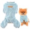 Cozy Pet Fleece Sweater Jumpsuit for Everyday Wear Indoor or Outdoor Use