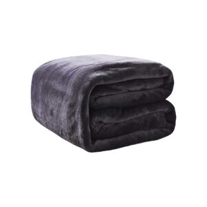 Cozy Pet Throw, Soft and Warm Flannel Blanket for Dogs and Cats, 60x50 inch Black