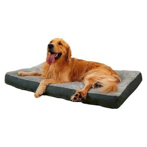 Cozy Plush Dog Crate Bed with Waterproof Lining and Anti-Slip Bottom for Medium Dogs