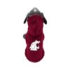 Cozy Polar Fleece Hooded Jacket for Dogs with Washington State Cougars Collegiate Logo