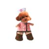 Cozy Polyester Nurse Costume for Small Dogs and Cats XL Halloween Cosplay Party Outfit