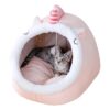 Cozy Polyester Pet Cave with Cartoon Ears for Cats, Kitten, and Small Dogs