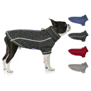 Cozy Reflective Dog Coat with Zipper and D-Ring for Small Breed Dogs