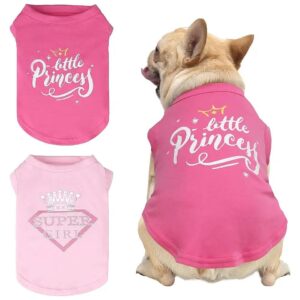 Cozy Rose Pink Dog T-Shirt for Small Medium Large Dogs Fashionable Fashion Printing