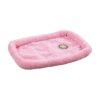 Cozy Sherpa Crate Pet Bed with Bumper-Style Cushioning for Comfort and Support