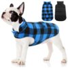 Cozy Warm Dog Winter Coat for Small Dogs XS British Style Fleece Jacket with Plaid