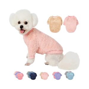 Cozy Warm Fleece Dog Sweater for Small Puppies Cats in Comfortable Fabric