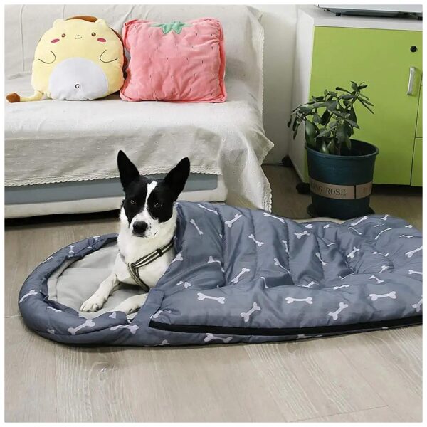 Cozy Waterproof Dog Bed for Camping Hiking Travel Warm Insulated Packable Sleeping Bag