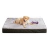 Cozy Waterproof Dog Bed for Medium Large Dogs with Soft Fur and Adjustable Non-Slip Base