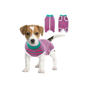 Cozy and Comfortable Dog Recovery Suit for Male and Female Dogs with Zipper Closure